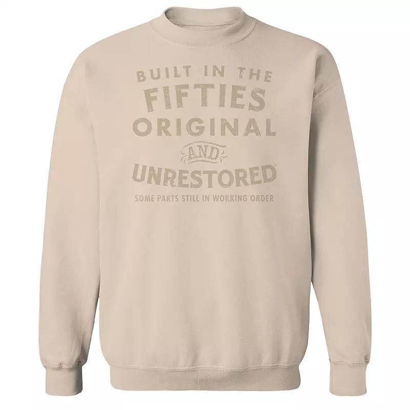 Men's Original & Unrestored Built in The Fifties Fleece Graphic Sweatshirt, Size: XL, Brown Product Image