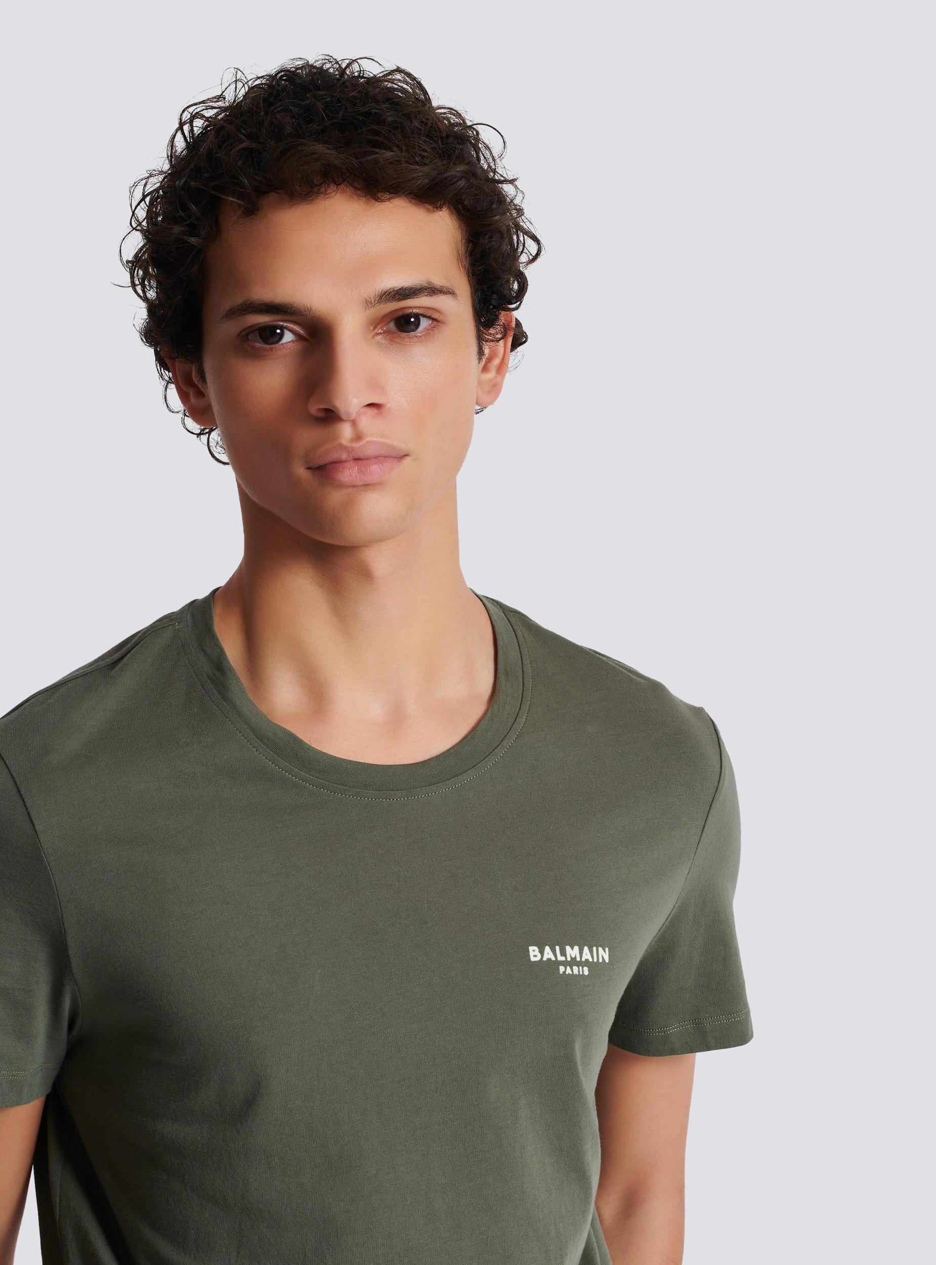 Balmain Paris flocked short-sleeved T-shirt Product Image