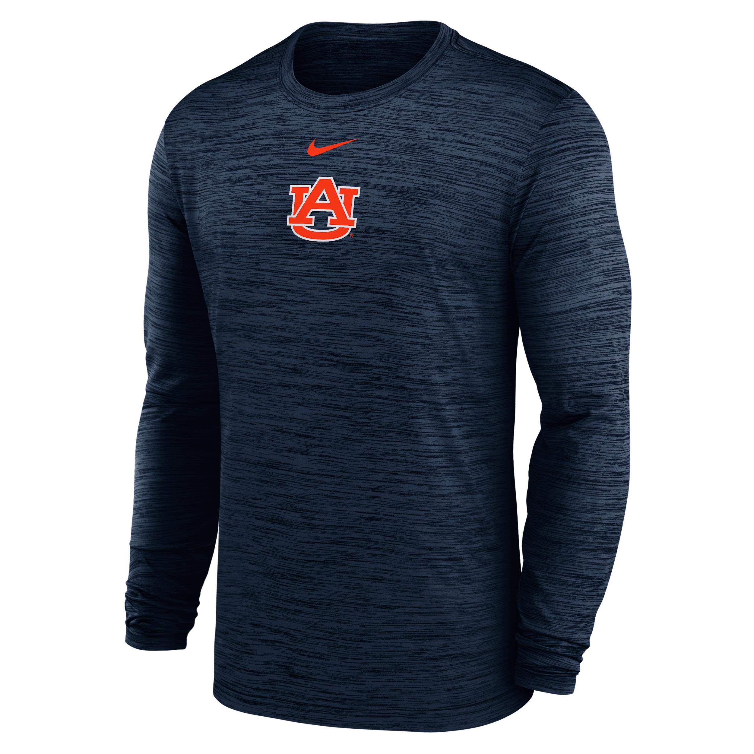 Men's Michigan Sideline Velocity Jordan Brand Dri-FIT College Long-Sleeve T-Shirt Product Image