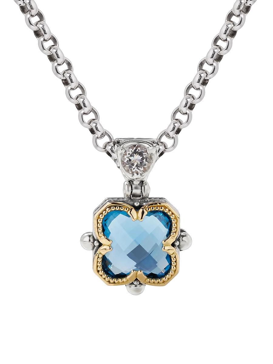 Womens Anthos Blue Spinel and White Sapphire Pendent Product Image