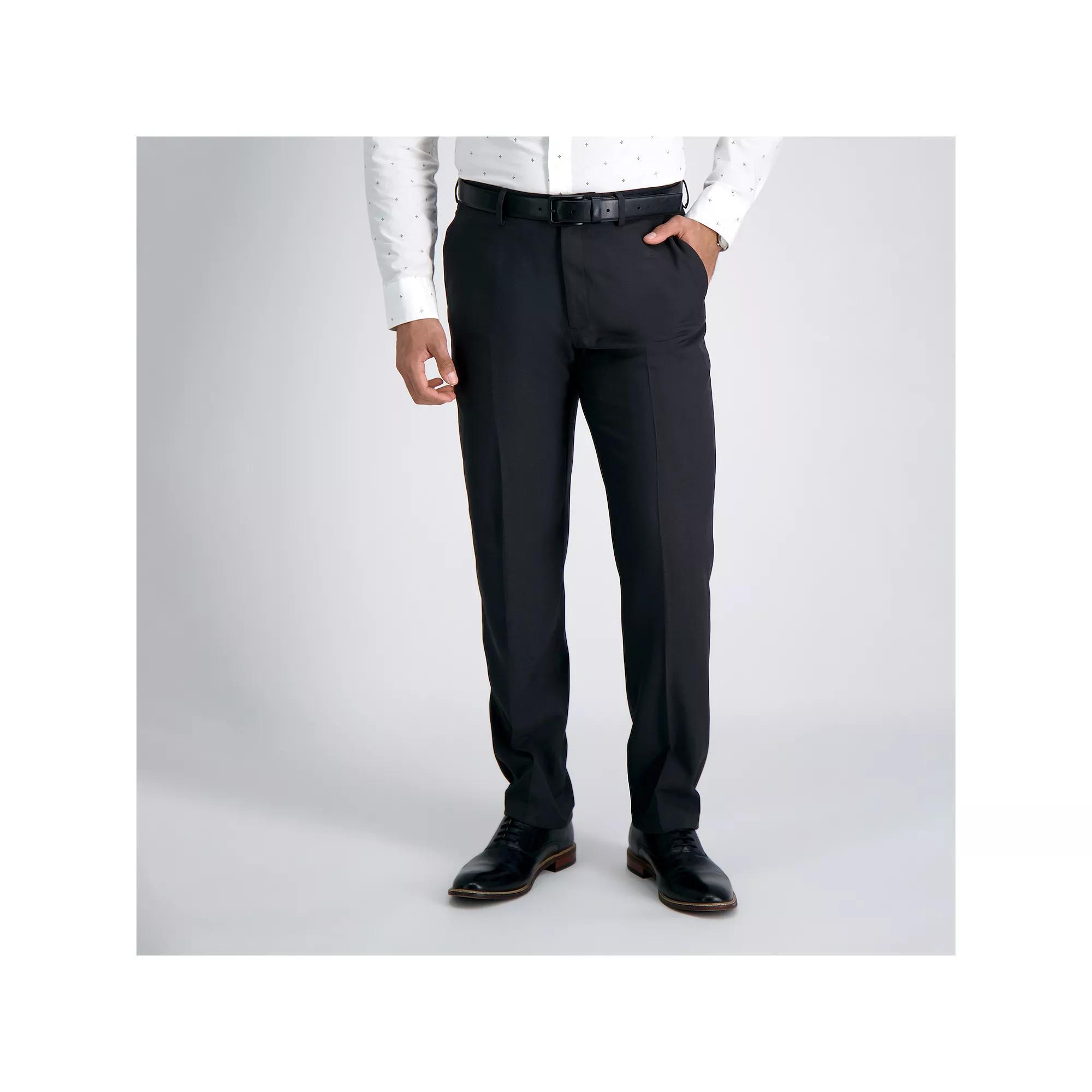 Mens Haggar Premium Comfort Straight-Fit Flat-Front Dress Pants Product Image