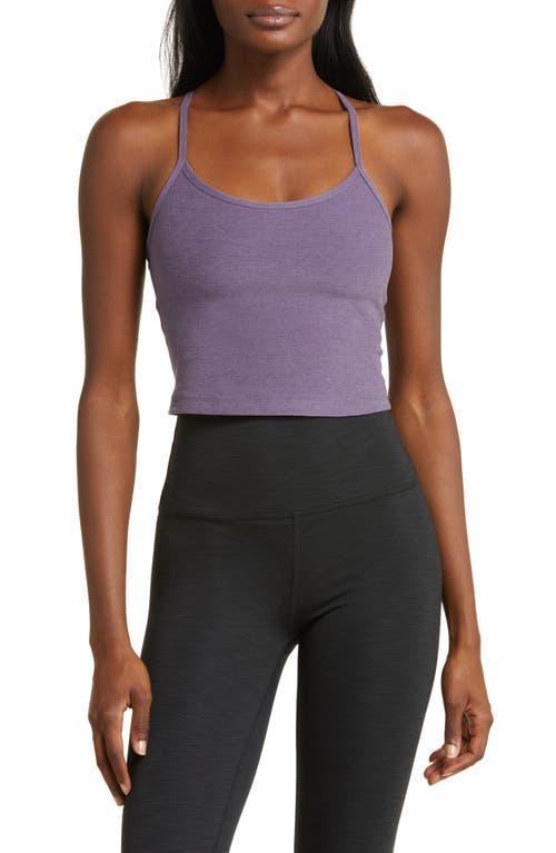 Beyond Yoga Spacedye Slim Racerback Cropped Tank Birch Heather XXS Product Image