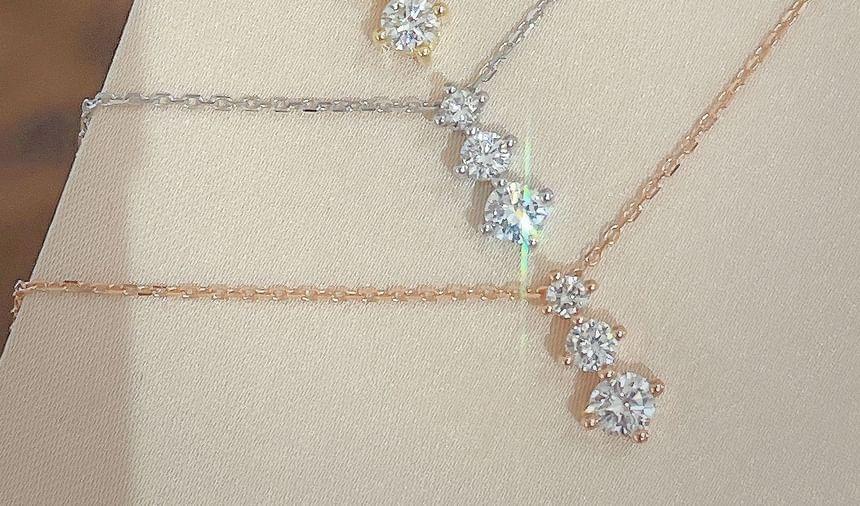 Rhinestone Pendant Sterling Silver Necklace Product Image