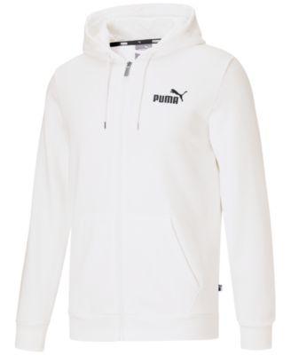 Puma Mens Zip-Front Long Sleeve Small Logo Fleece Hoodie Product Image
