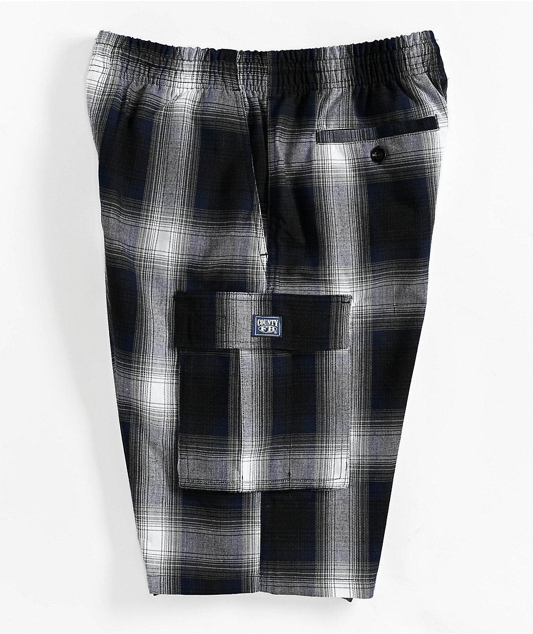 FB County Checker Blue Cargo Shorts Product Image