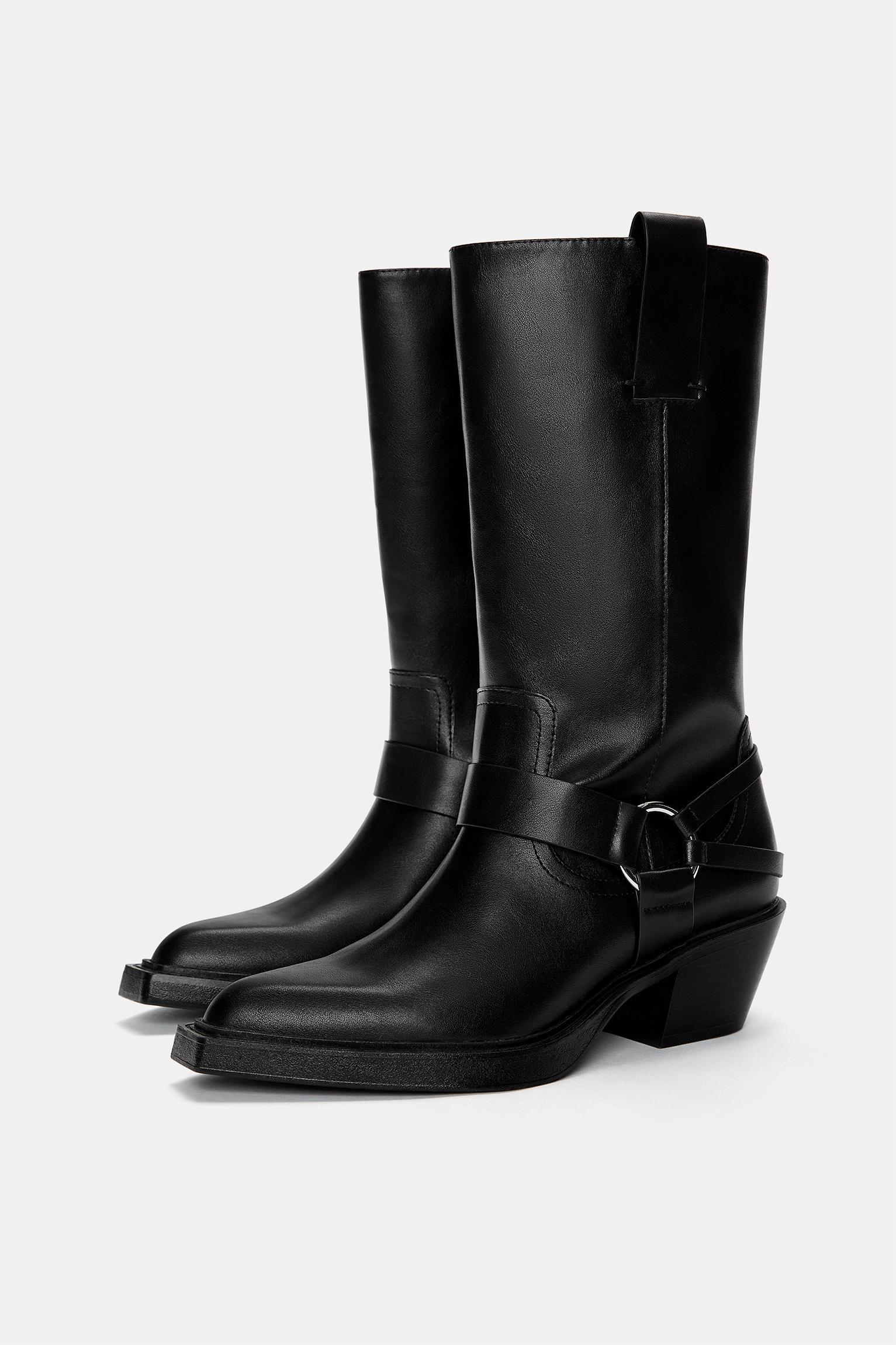 Buckled cowboy boots Product Image