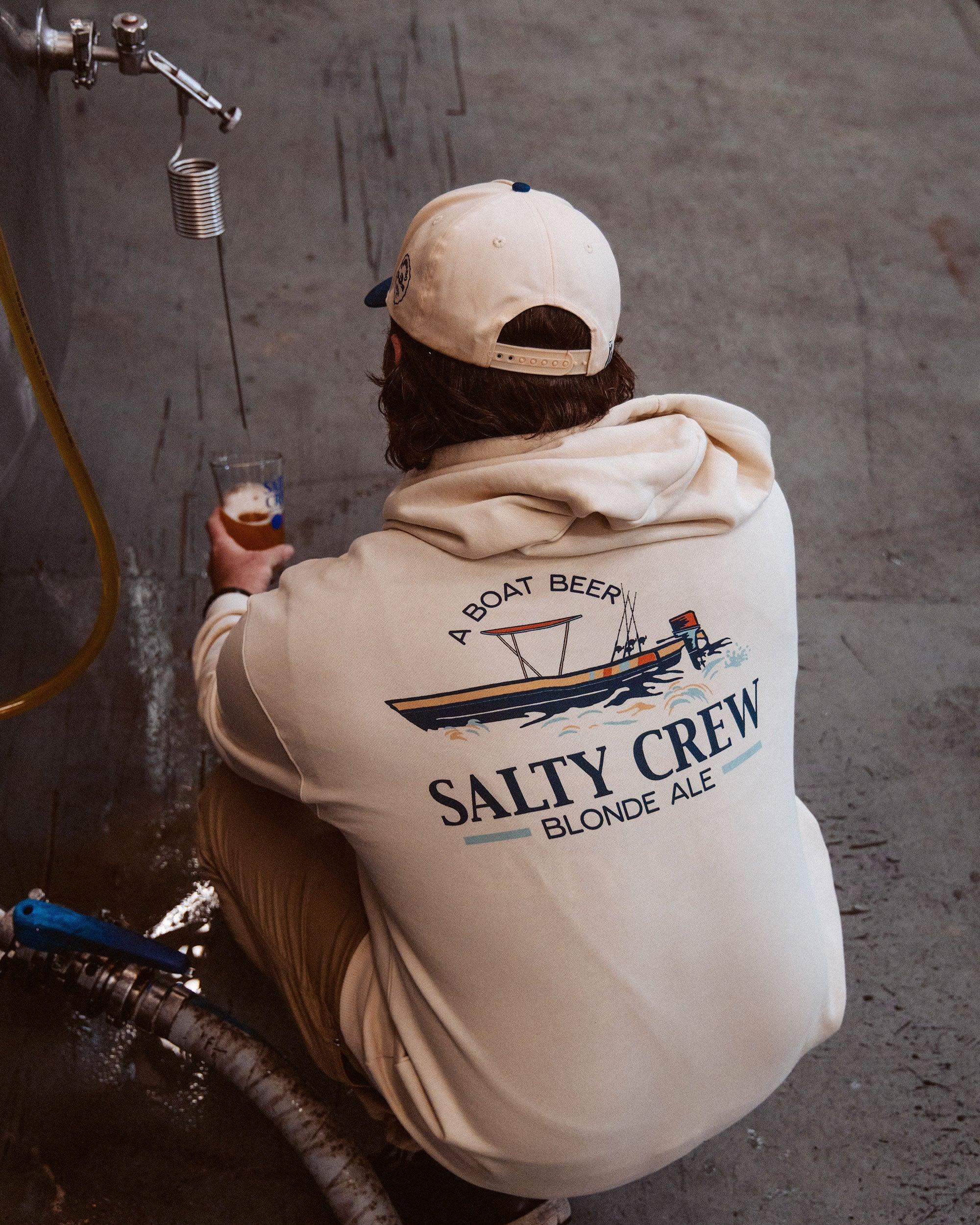 Salty Brew Fleece Hoodie - Bone Male Product Image