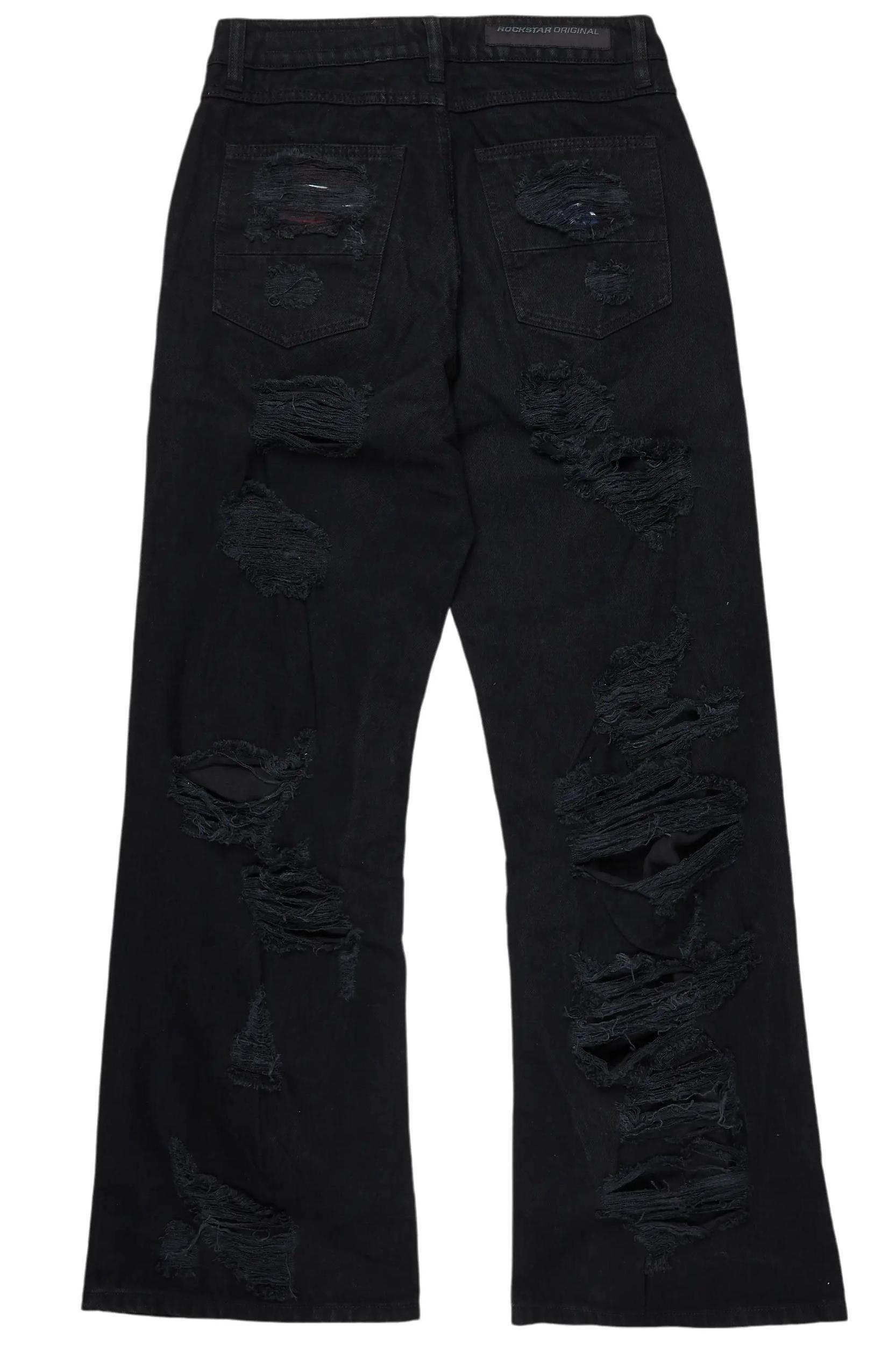 Mical Black Baggy Fit Jean Male Product Image