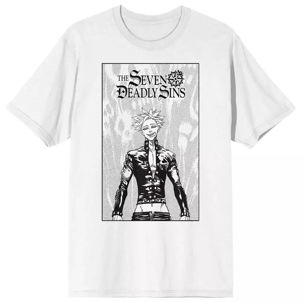 Men's Seven Deadly Sins Ban Short Sleeve Graphic Tee, Size: XL, White Product Image