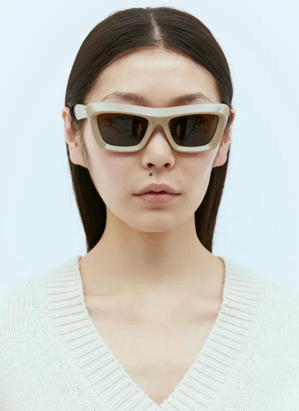 BOTTEGA VENETA Classic Cat Eye Sunglasses In Brown Product Image