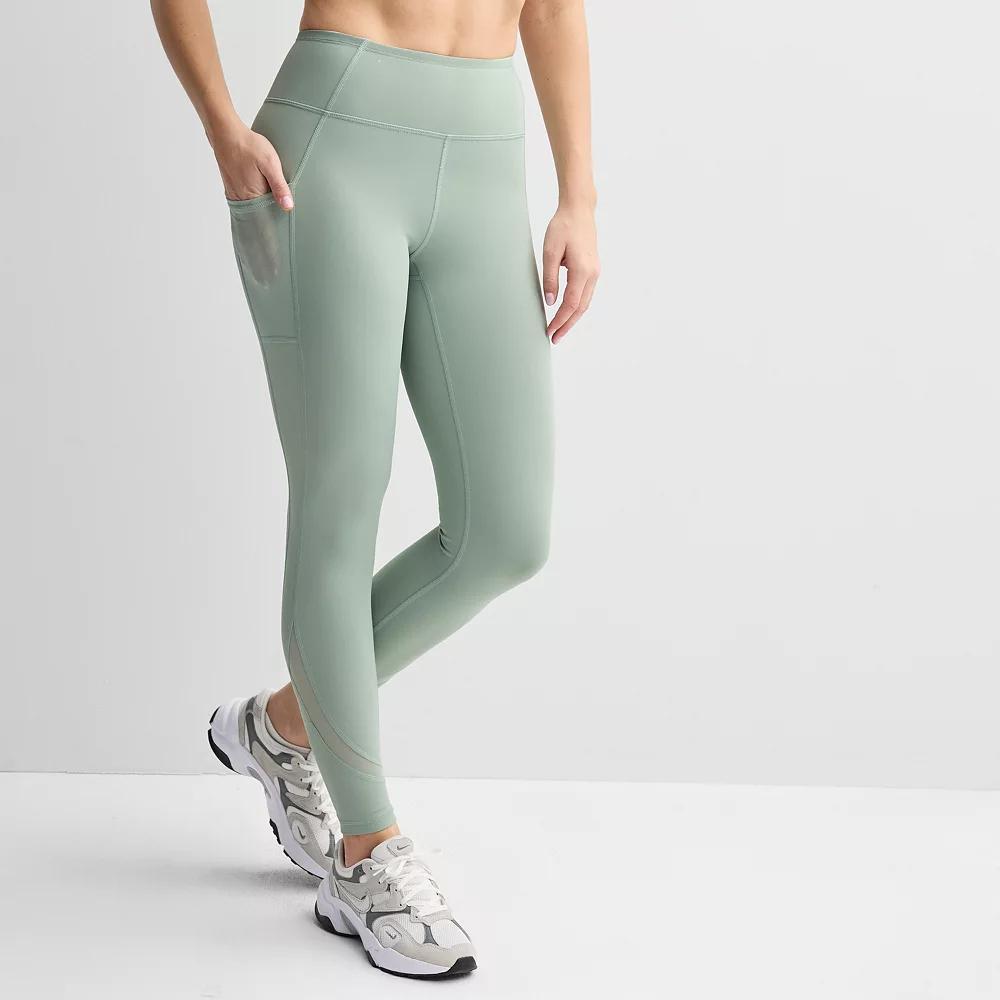 Women's Tek Gear® Ultrastretch Mesh Pieced 7/8 Leggings, Size: XL, Ostego Bay Product Image