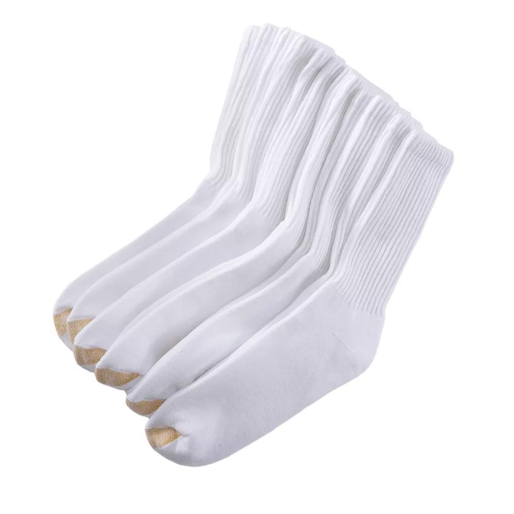 Mens GOLDTOE 6-pack Athletic Cushioned Cotton Crew Socks Product Image