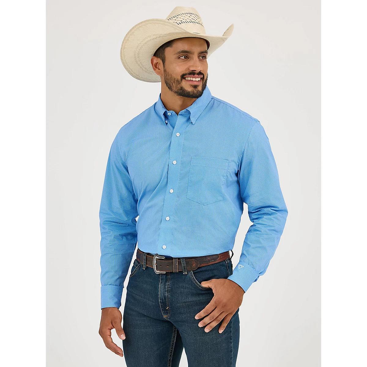 Men's Cody Johnson One Pocket Button Down Shirt in Gray Contrast Product Image