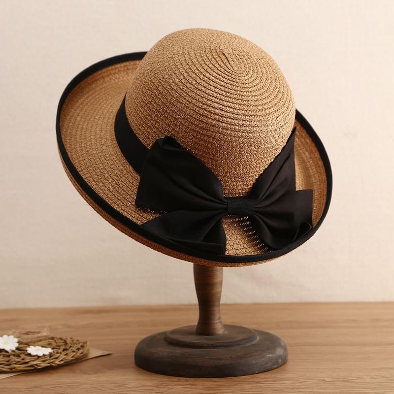Bow Straw Hat Product Image