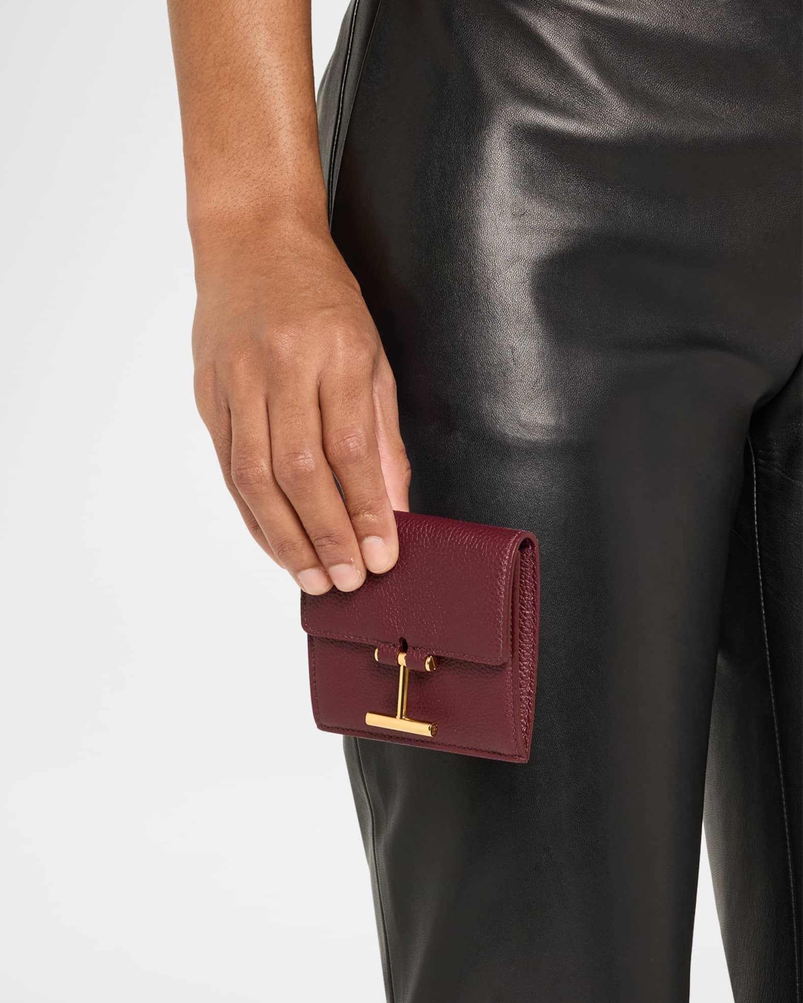 Tara Flap Pouch Wristlet in Grain Leather  Product Image