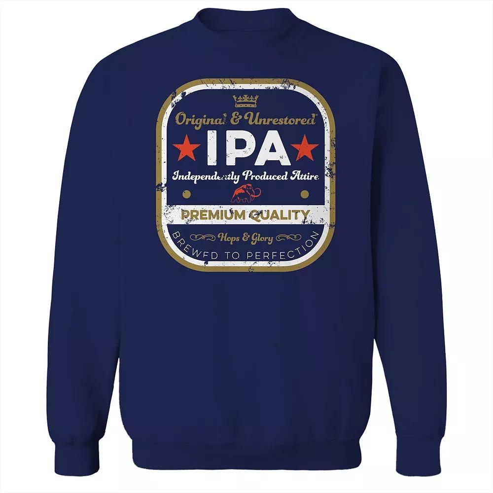 Men's Original & Unrestored IPA Fleece Graphic Sweatshirt, Size: Large, Blue Product Image