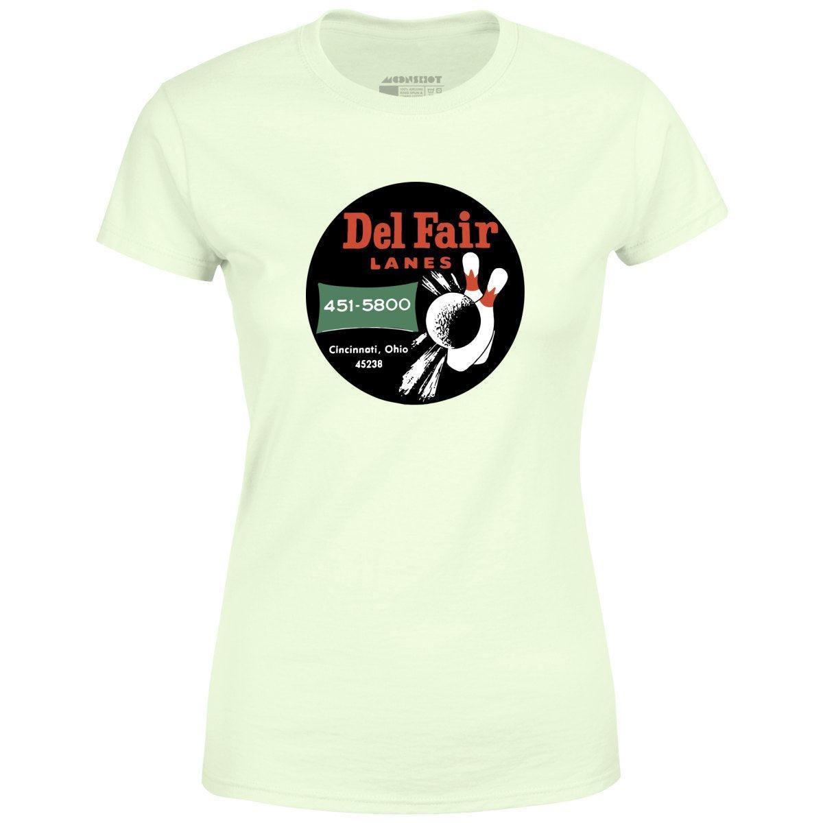 Del Fair Lanes - Cincinnati, OH - Vintage Bowling Alley - Women's T-Shirt Female Product Image