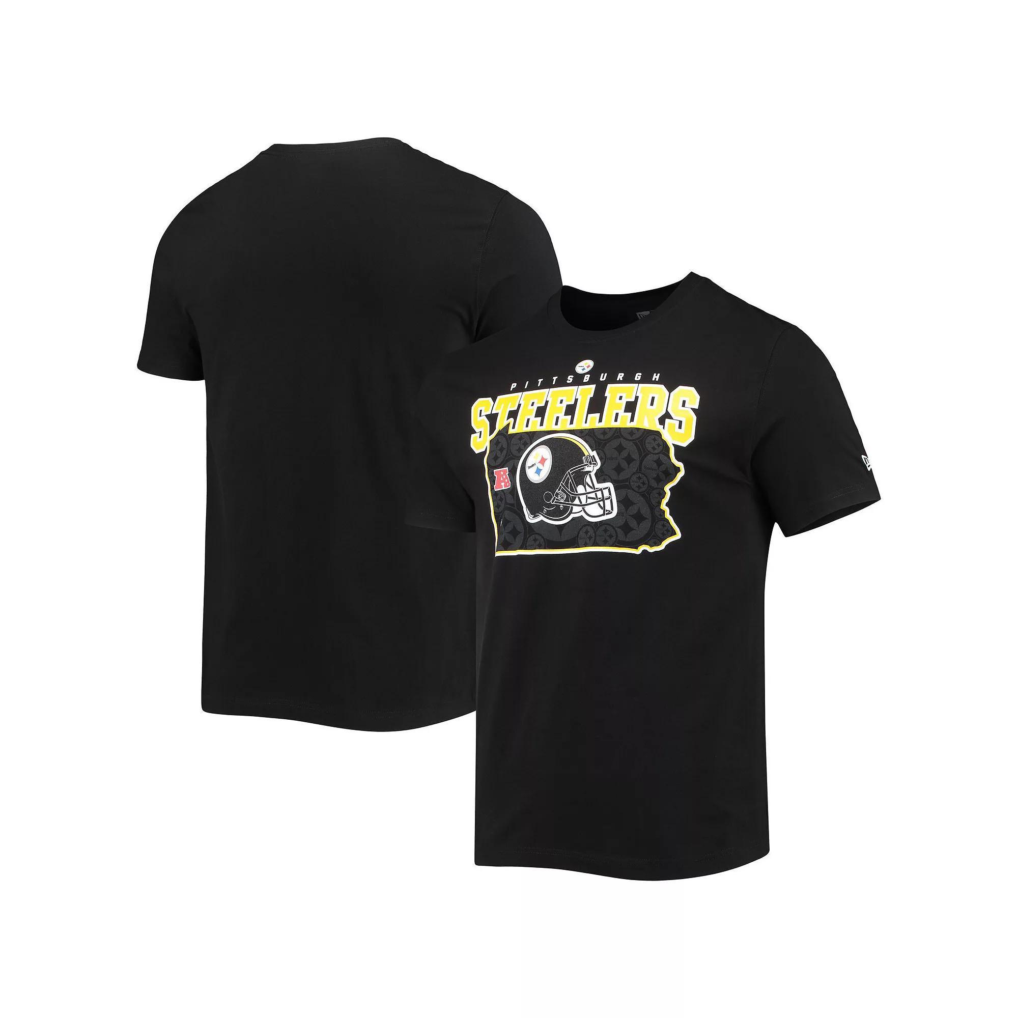 Men's New Era Black Pittsburgh Steelers Local Pack T-Shirt, Size: Large Product Image