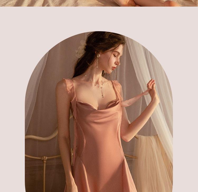 Sleeveless Plain Babydoll Set Product Image