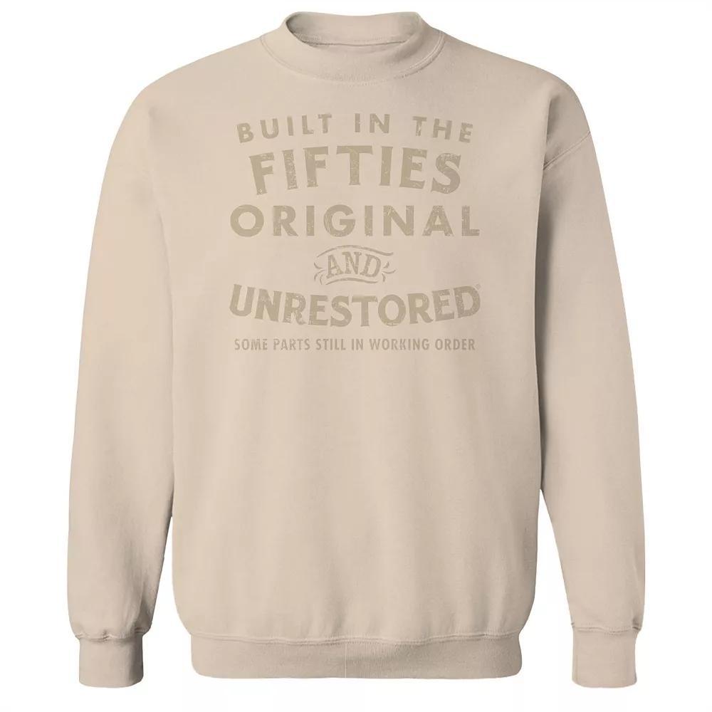 Men's Original & Unrestored Built in The Fifties Fleece Graphic Sweatshirt, Size: XL, Brown Product Image