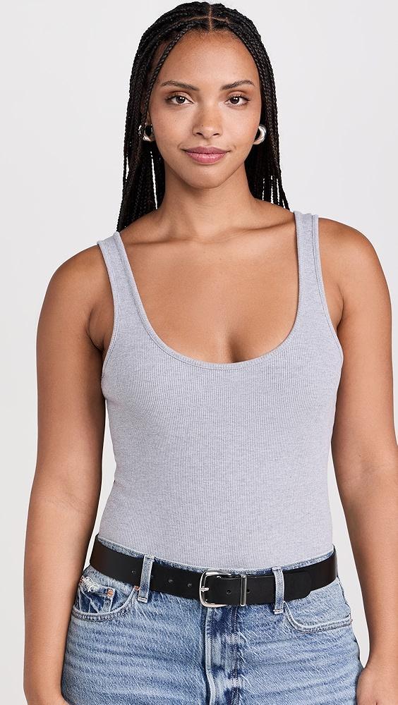 L'AGENCE Nica Scoop Neck Tank Bodysuit | Shopbop Product Image