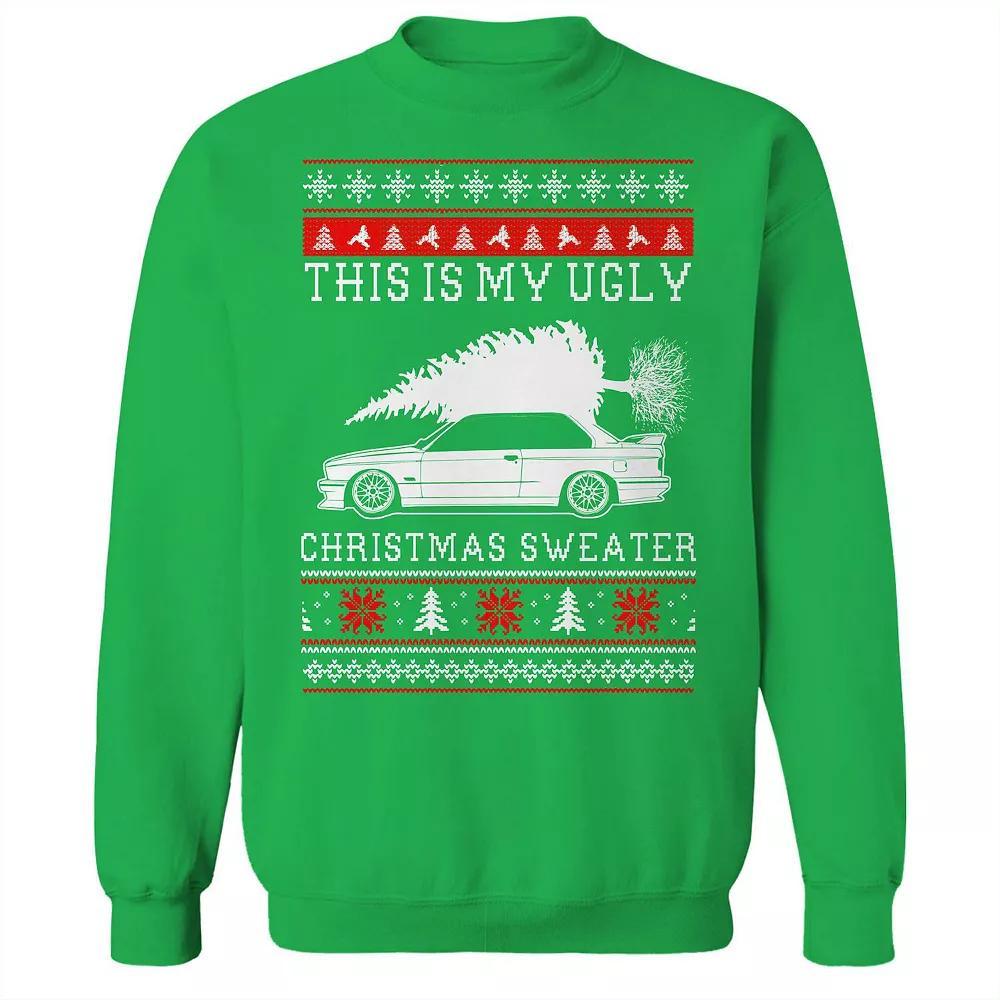 Men's This Is My Christmas Sweater Graphic Sweatshirt, Size: Small, Irish Green Product Image
