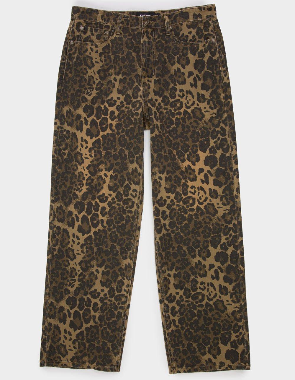 RSQ Mens Baggy 5 Pocket Leopard Pants Product Image