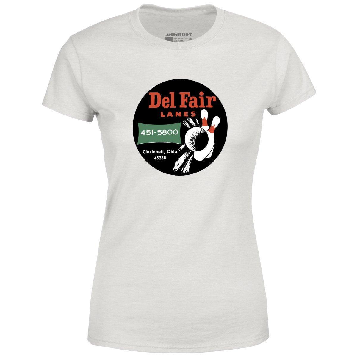 Del Fair Lanes - Cincinnati, OH - Vintage Bowling Alley - Women's T-Shirt Female Product Image