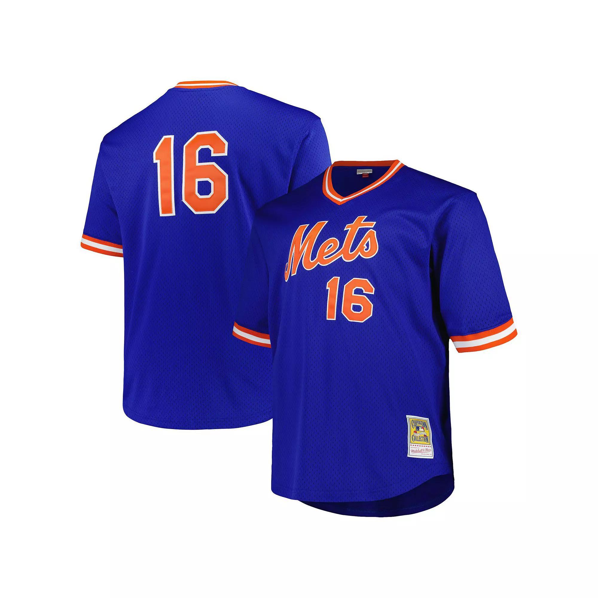 Men's Profile Dwight Gooden Royal New York Mets Big & Tall Cooperstown Collection Mesh Batting Practice Jersey, Size: XLT, Blue Product Image