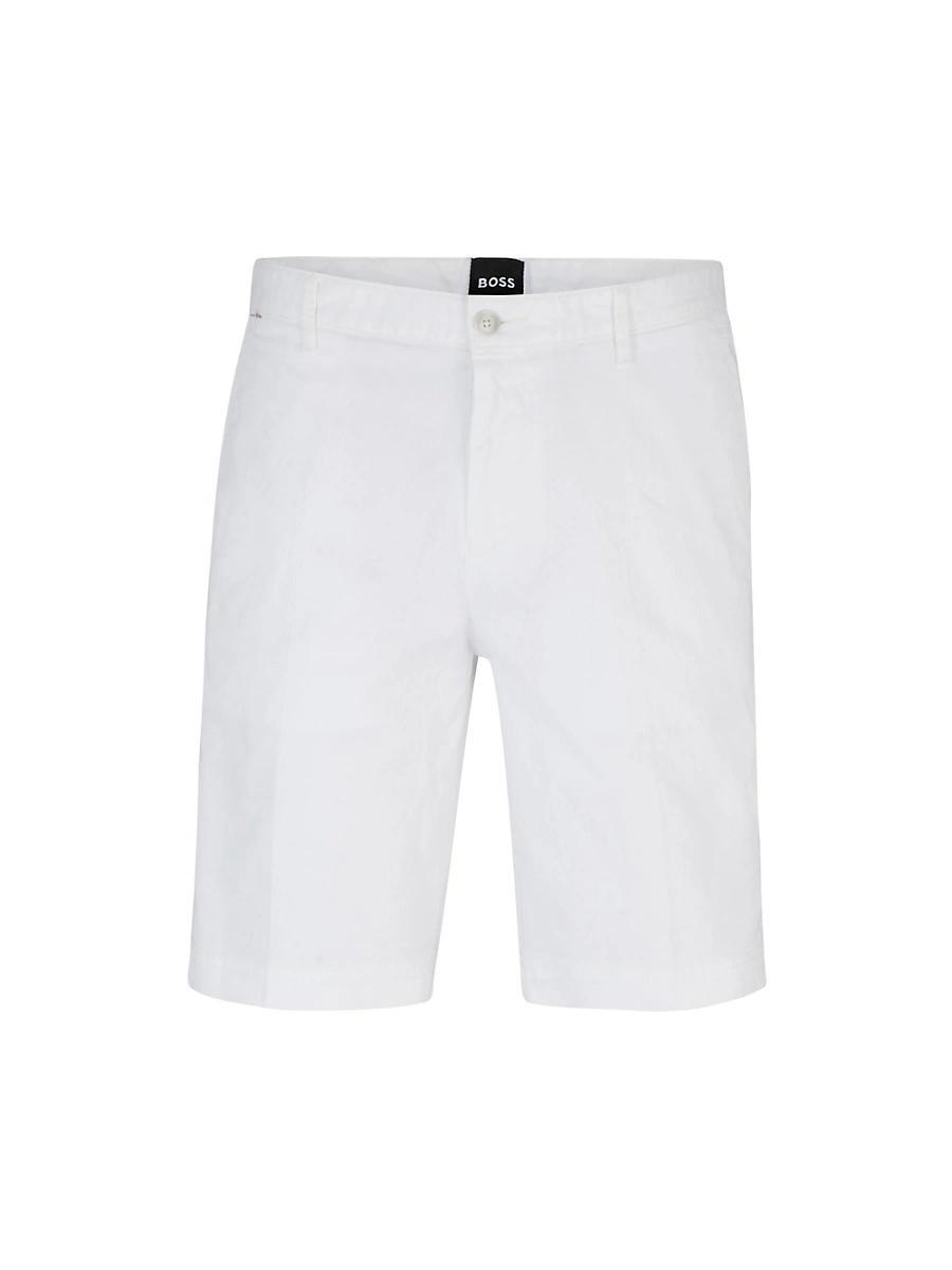 Mens Slim Fit Shorts in Stretch Cotton Twill Product Image