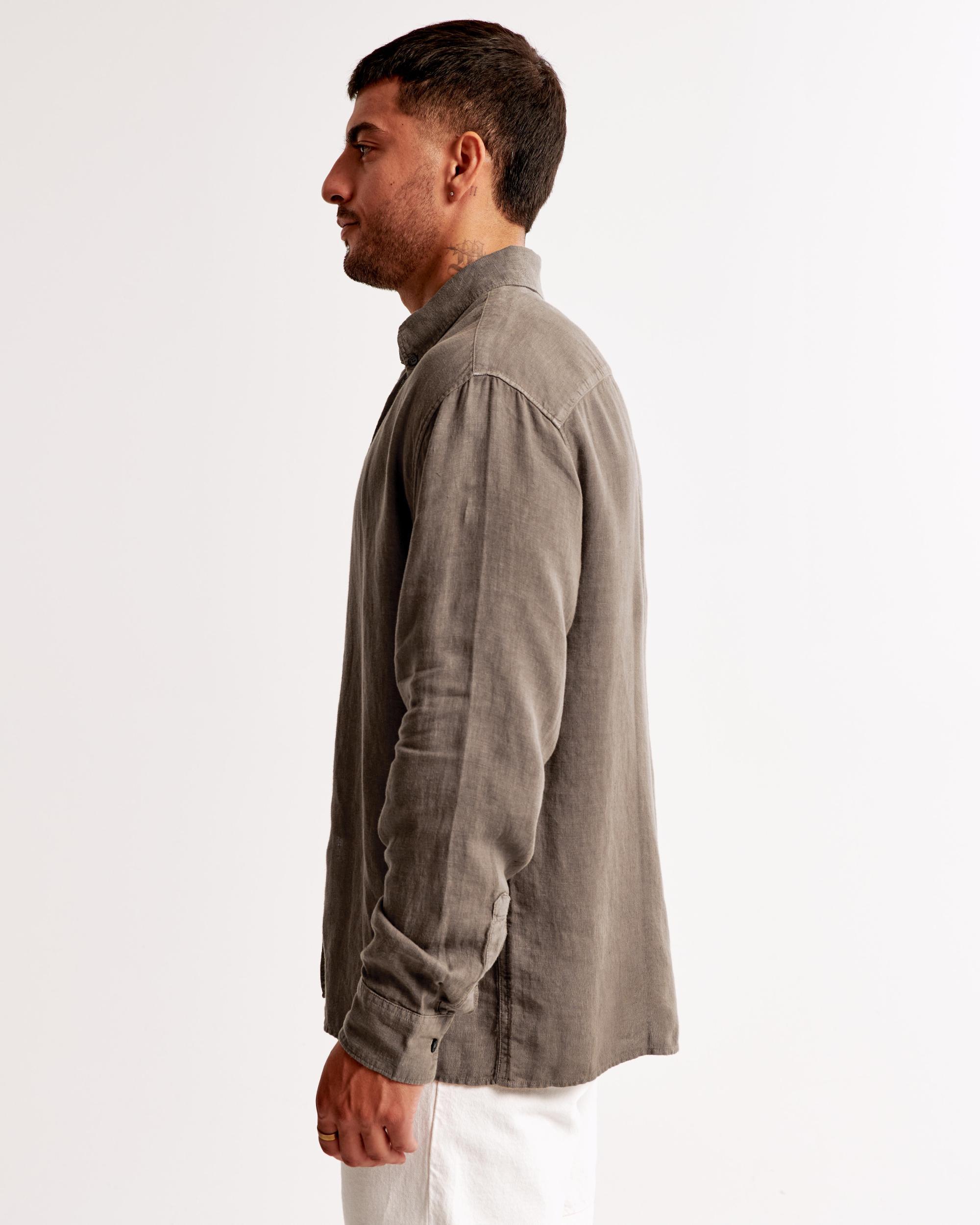Linen Button-Up Shirt Product Image