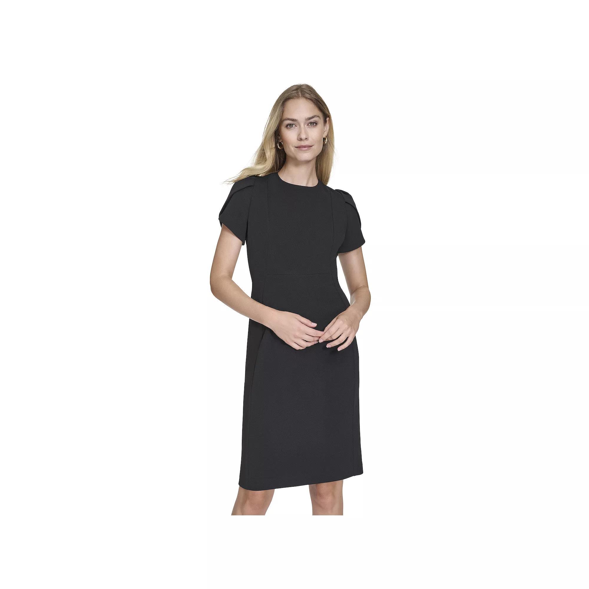 Women's Andrew Marc New York Tulip Sleeve Sheath Dress, Size: 6, Black Product Image