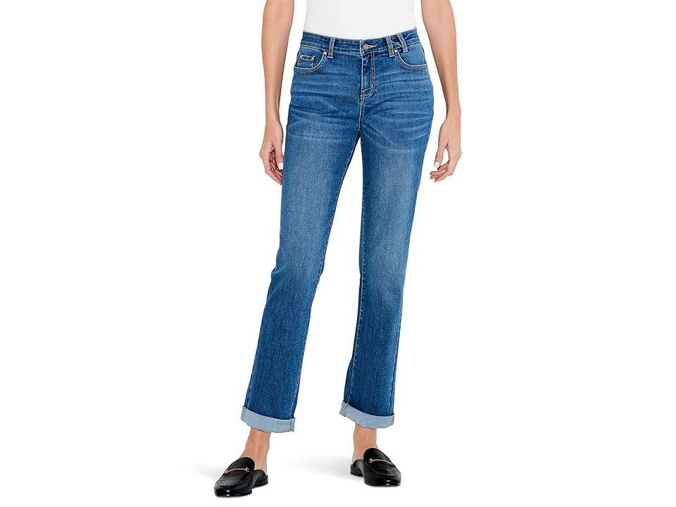 Nic+Zoe Mid Rise Girlfriend Jeans in Atlantic Product Image