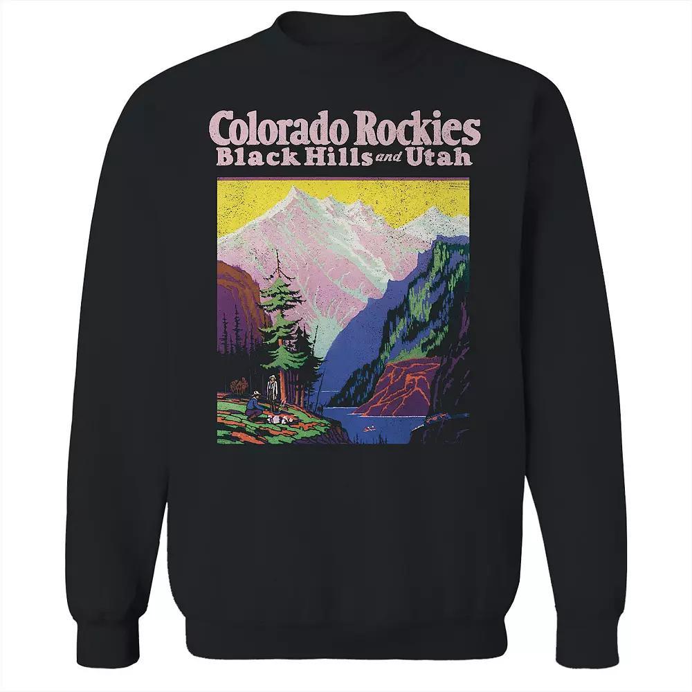Men's Colorado Rockies Fleece Sweatshirt, Size: XXL, Black Product Image