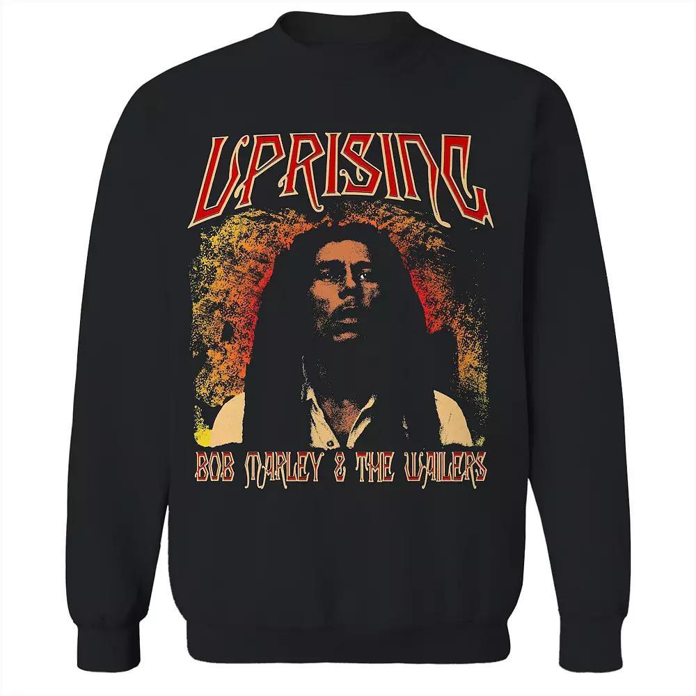 Junior's Bob Marley Uprising Bob Graphic Fleece Sweatshirt, Women's, Size: Medium, Black Product Image