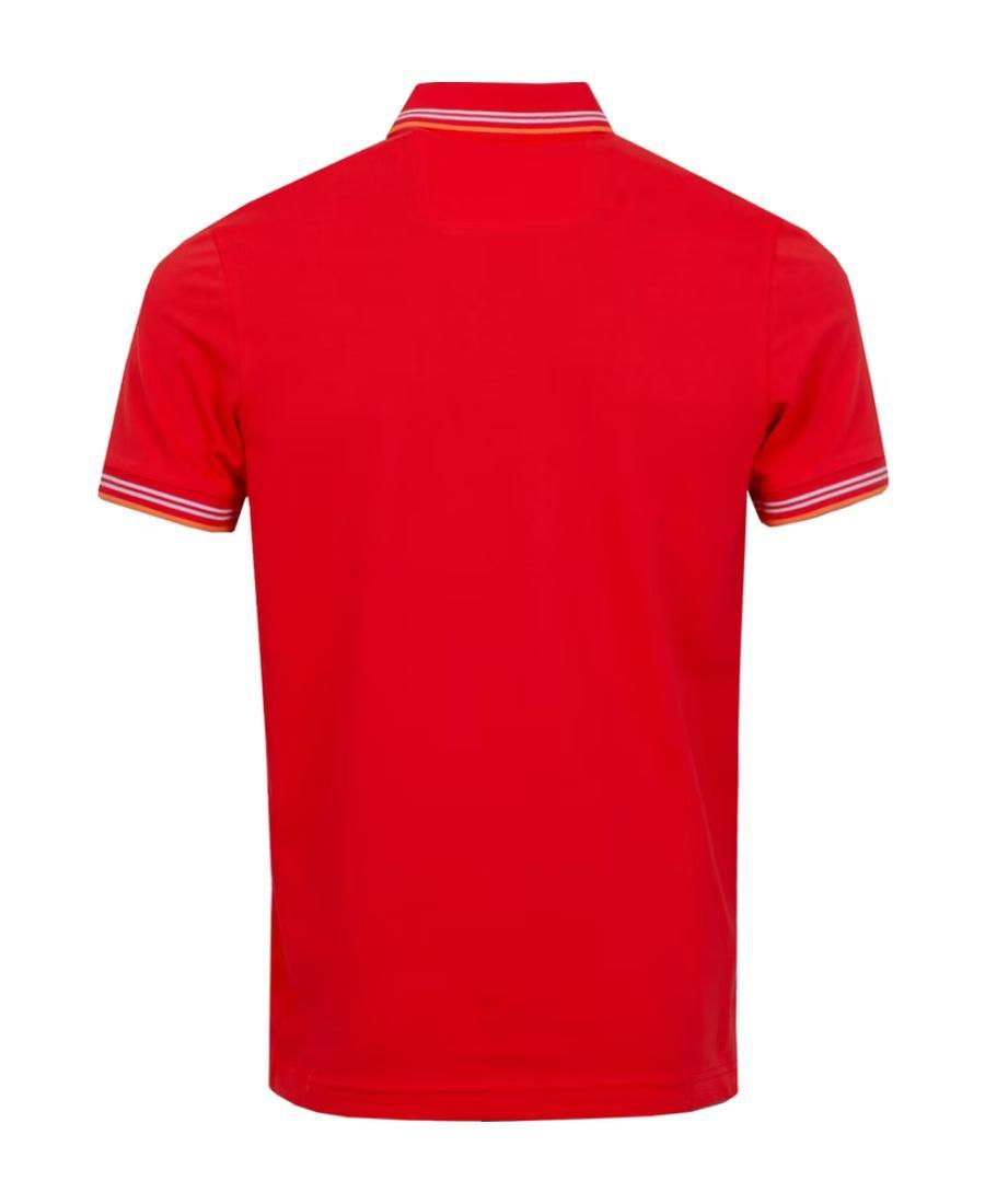 HUGO BOSS Paul Curved Polo Shirt In Red Product Image
