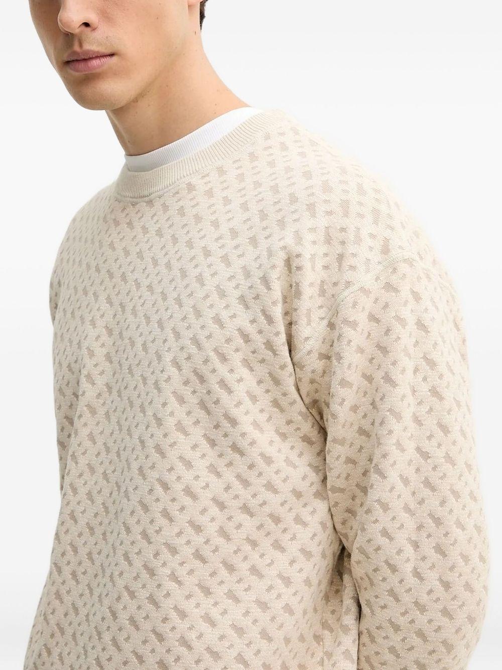 geometric-pattern crew-neck sweater Product Image