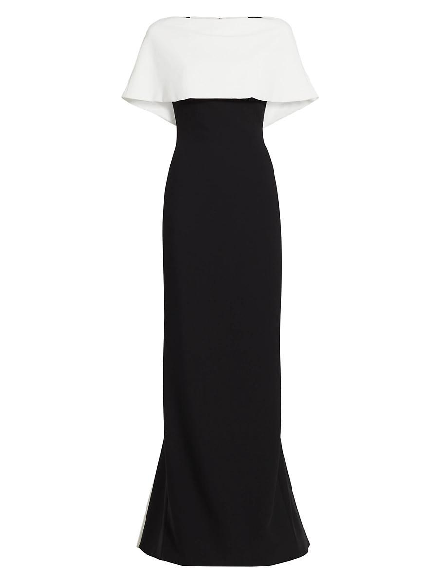 Womens Two-Tone Bateau Neckline Gown Product Image