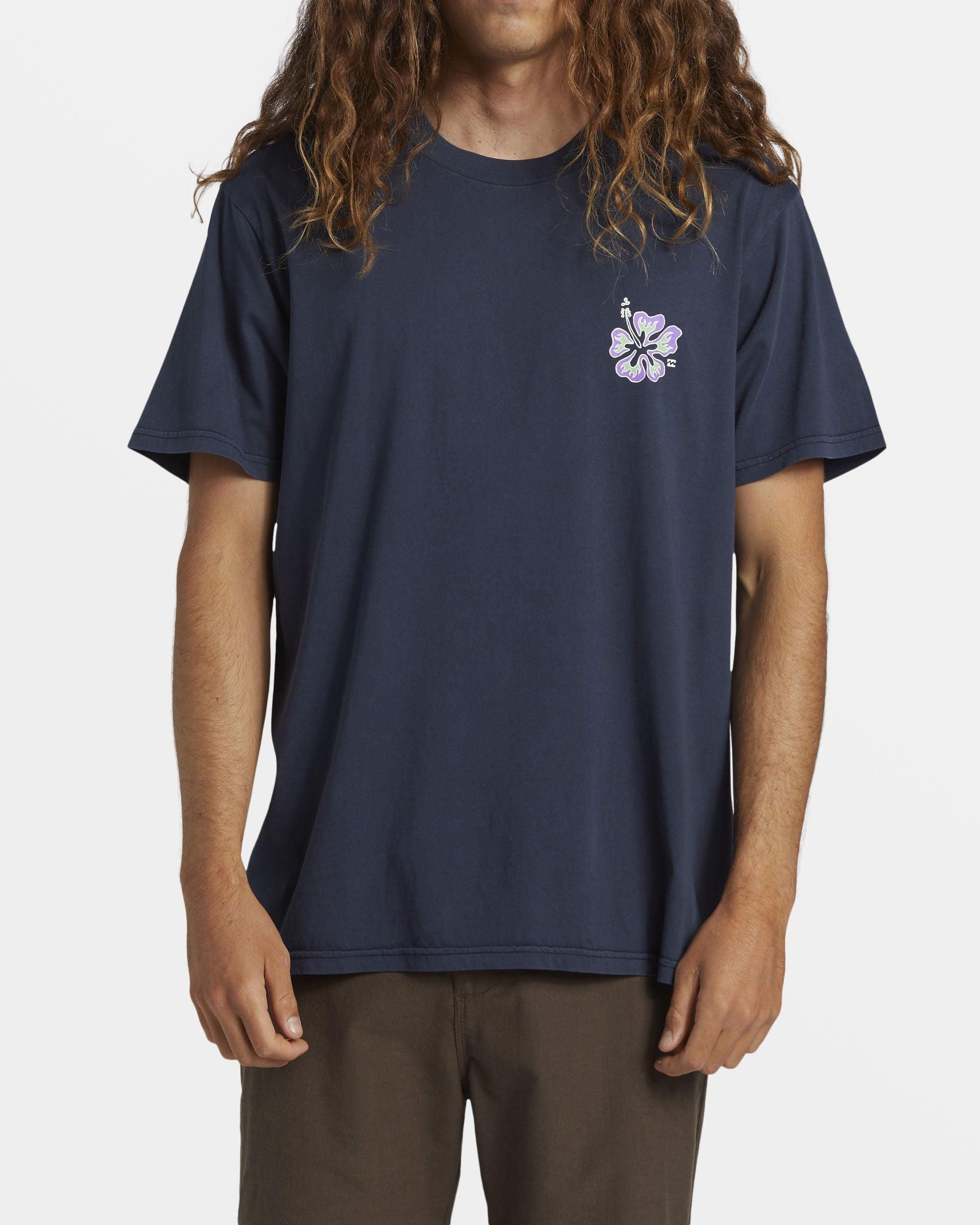 Hibiscus T-Shirt - Navy Male Product Image