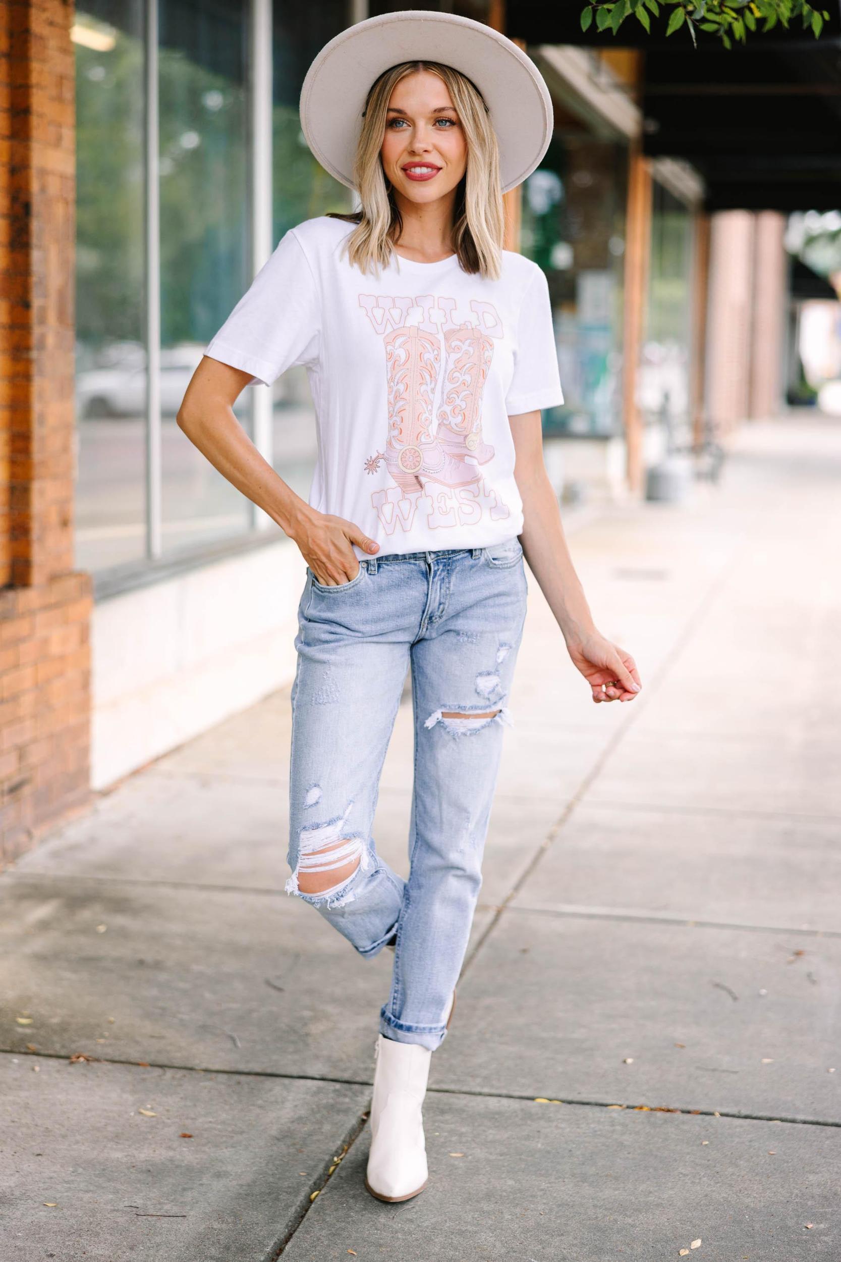 Wild West White Graphic Tee Female Product Image