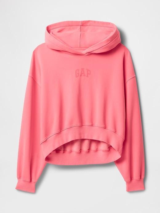VintageSoft Cropped Camo Hoodie Product Image