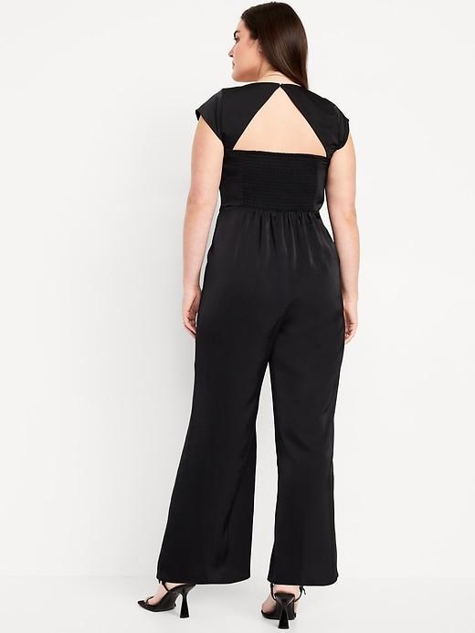 Fit &amp; Flare Satin Jumpsuit Product Image