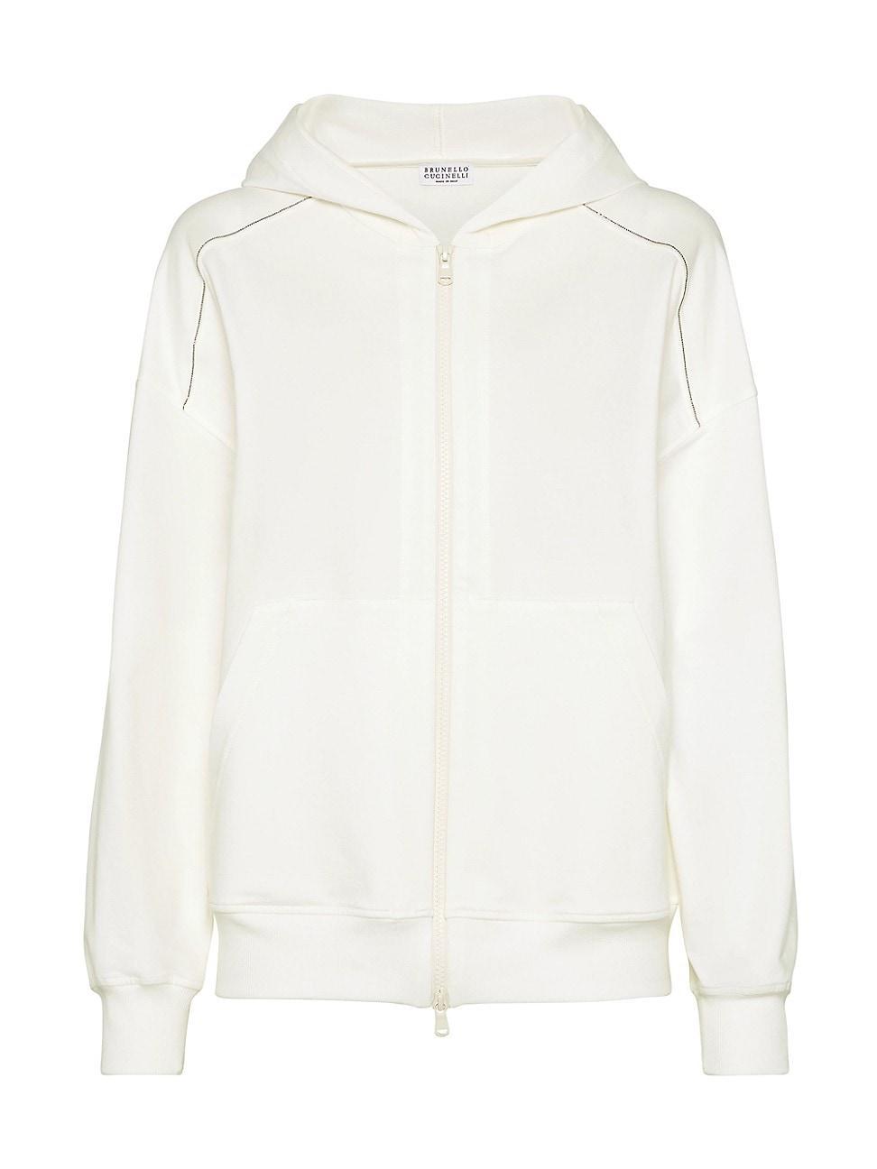 Womens Stretch Cotton Lightweight French Terry Hooded Sweatshirt Product Image