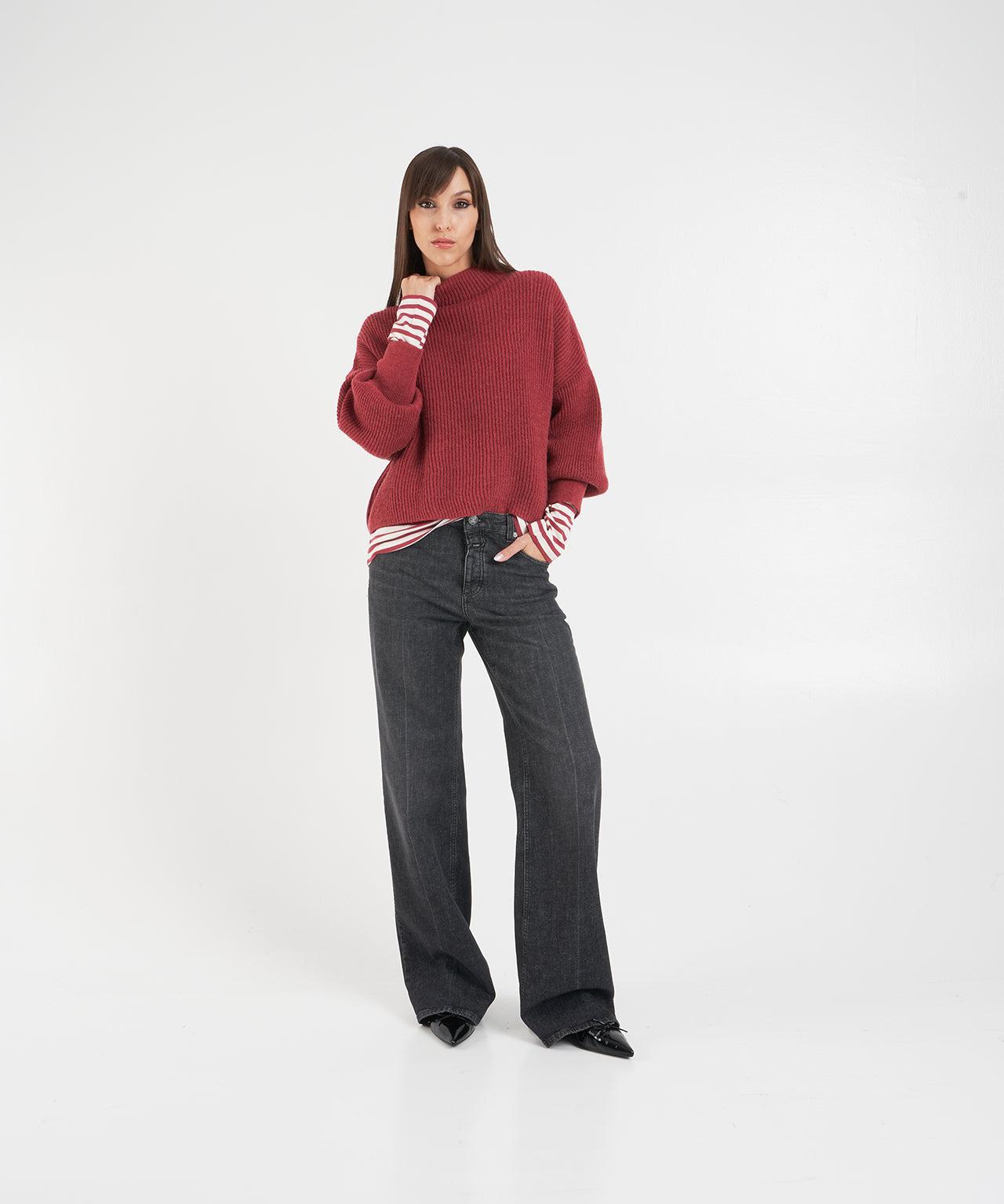 Wool Blend knit sweater Product Image