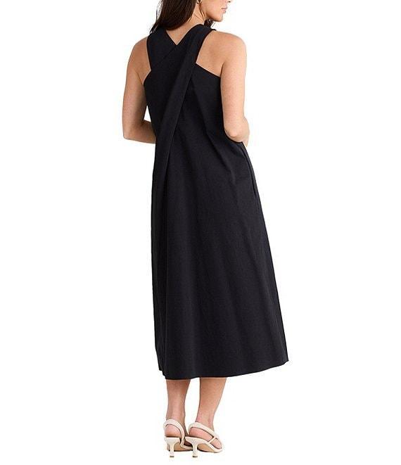 Brave + True Newport Sleeveless Cross Over Back Scoop Neck Midi Dress Product Image