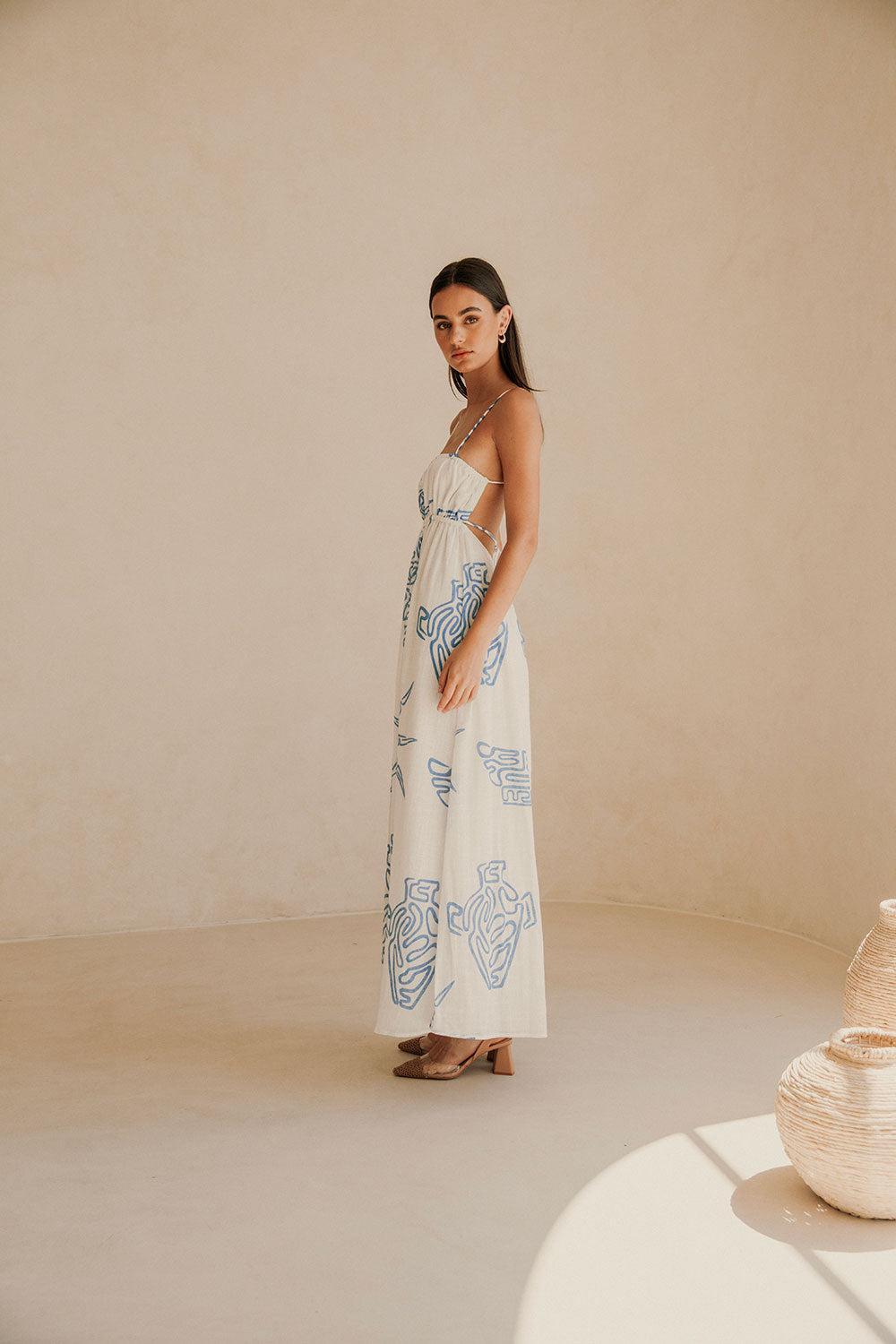 Catie Dress - Evoke Blue Product Image