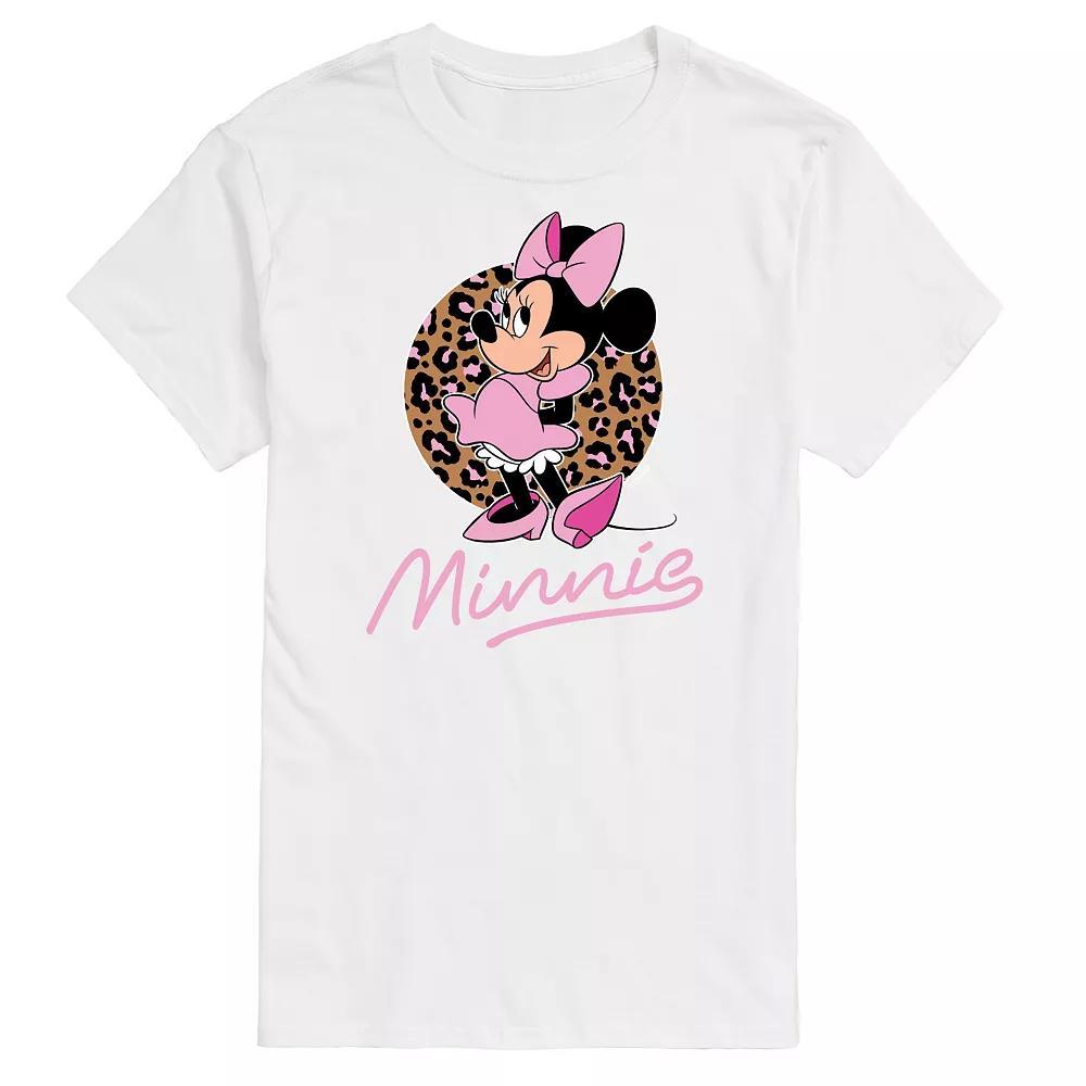 Disney's Minnie Leopard Print Men's Graphic Tee, Size: XXL, Black Product Image