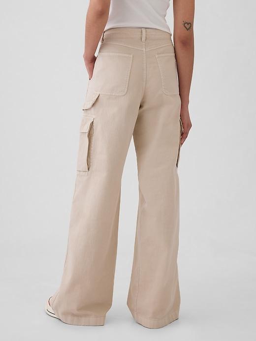 Mid Rise Cargo Baggy Khakis Product Image