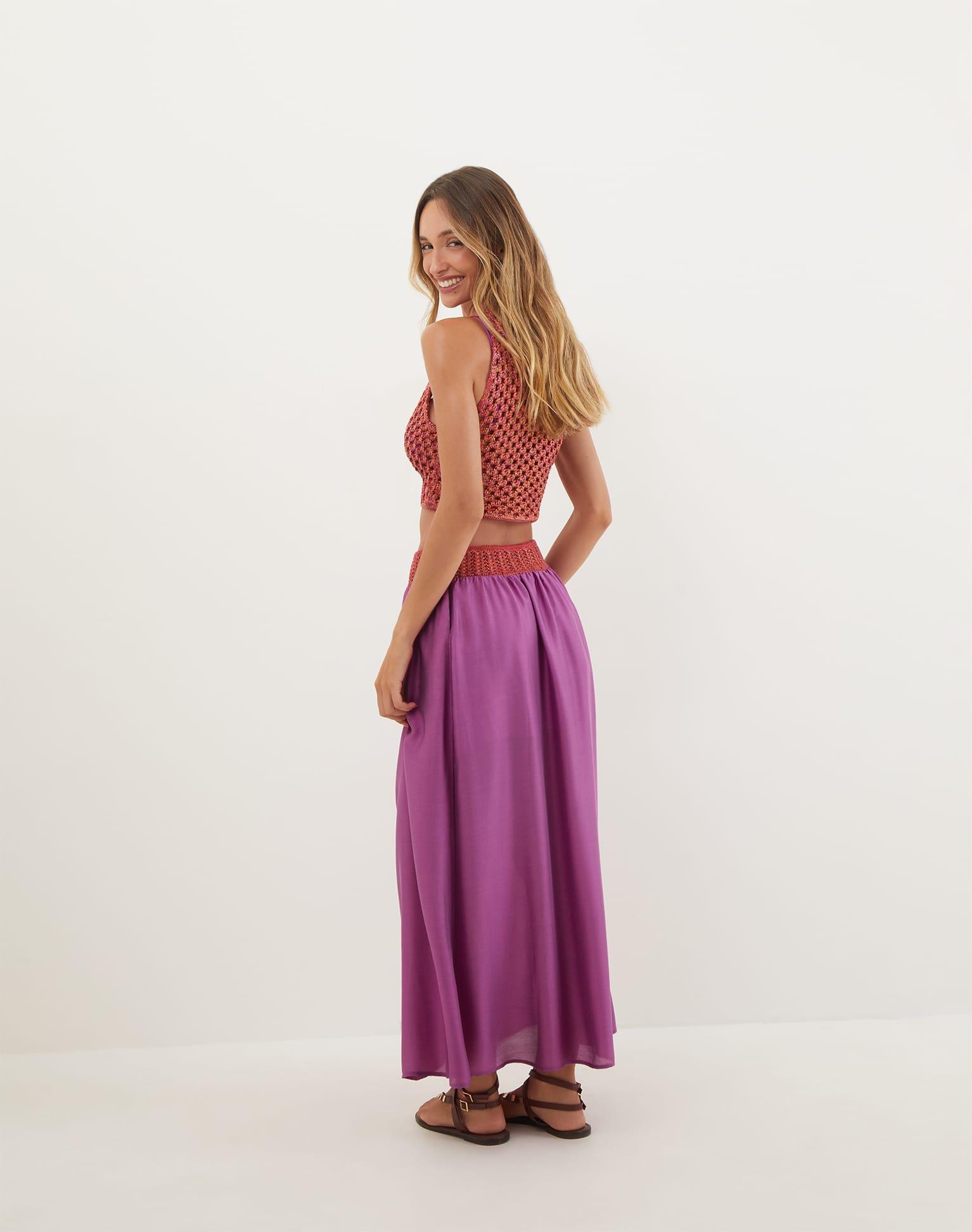 Knit Aria Blouse - Berry Burst Product Image