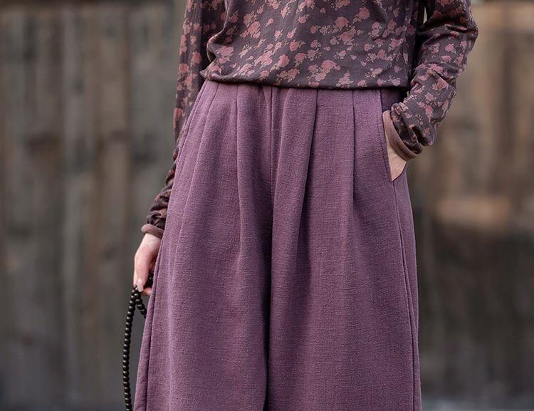 High Rise Fleece-Lined Harem Pants Product Image